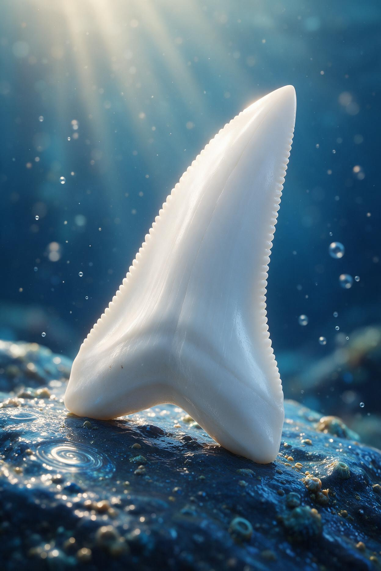 Illustration of a shark tooth